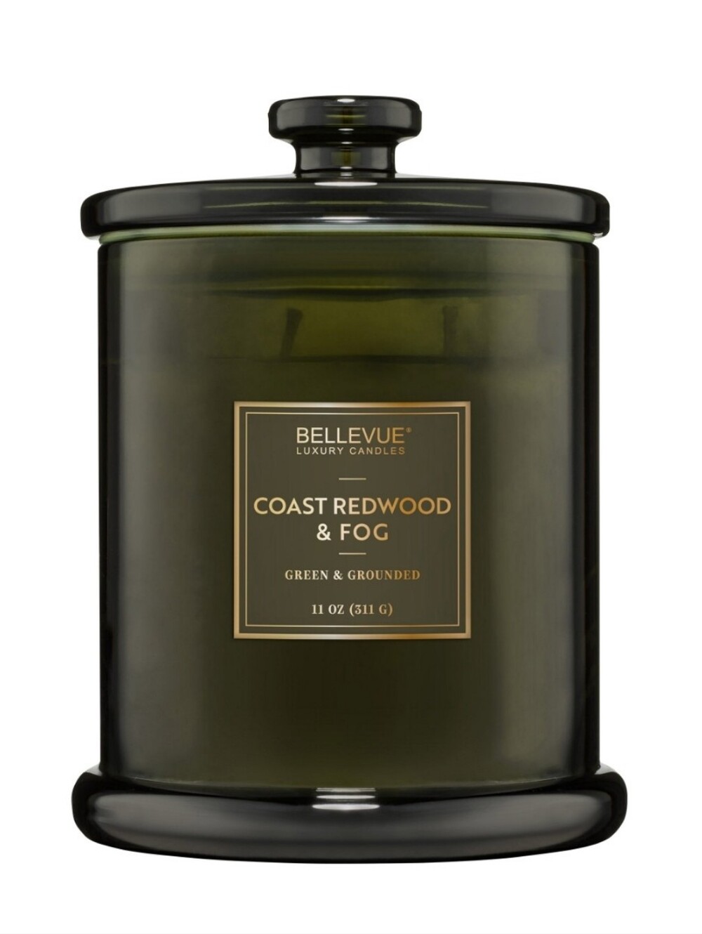 (Ew)Bellevue Luxury 11oz  Scented Glass Candle - Coast Redwood&Fog